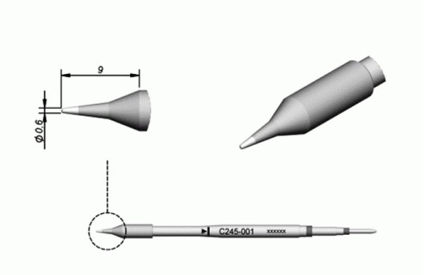 Картридж-наконечник JBC C245-001