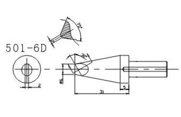 Сменный наконечник XYTRONIC 501-6D Сменный наконечник XYTRONIC 501-6D