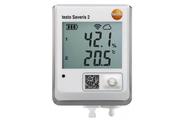 Testo Saveris 2-H2 - WiFi-логгер данных с дисплеем и подключаемым внешним зондом температуры/влажности
