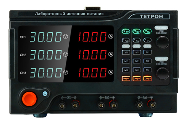 Трехканальный источник питания ТЕТРОН-3005-3