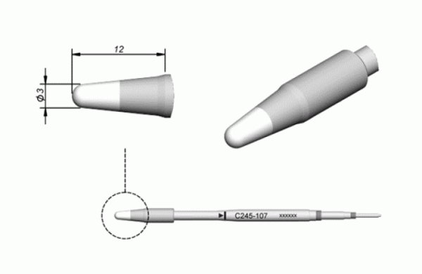 Картридж-наконечник JBC C245-107