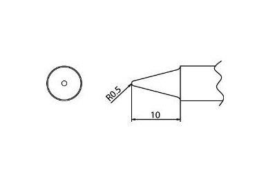 Наконечник для паяльника Hakko T20-B2 Shape-0.5B