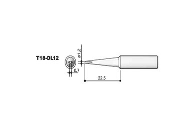 Сменный наконечник Hakko Т18-DL12